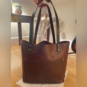 Portland Leather ‘Almost Perfect’ Large Classic Tote & Rancher Wallet - Merlot